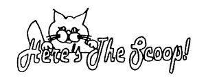 Here's the Scoop logo with cartoon cat