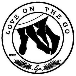 Love On The Go logo with two pairs of feet